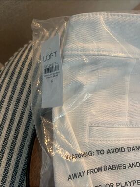 LOFT White Girls' Shorts - Classic Cotton Twill